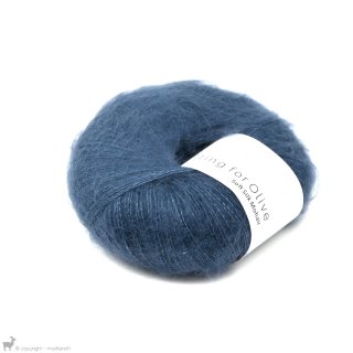  Lace - 02 Ply Knitting For Olive Soft Silk Mohair Soft Blue Jeans