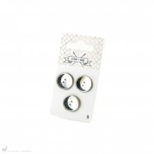  Boutons Boutons 18mm Nacre et Lune Marine